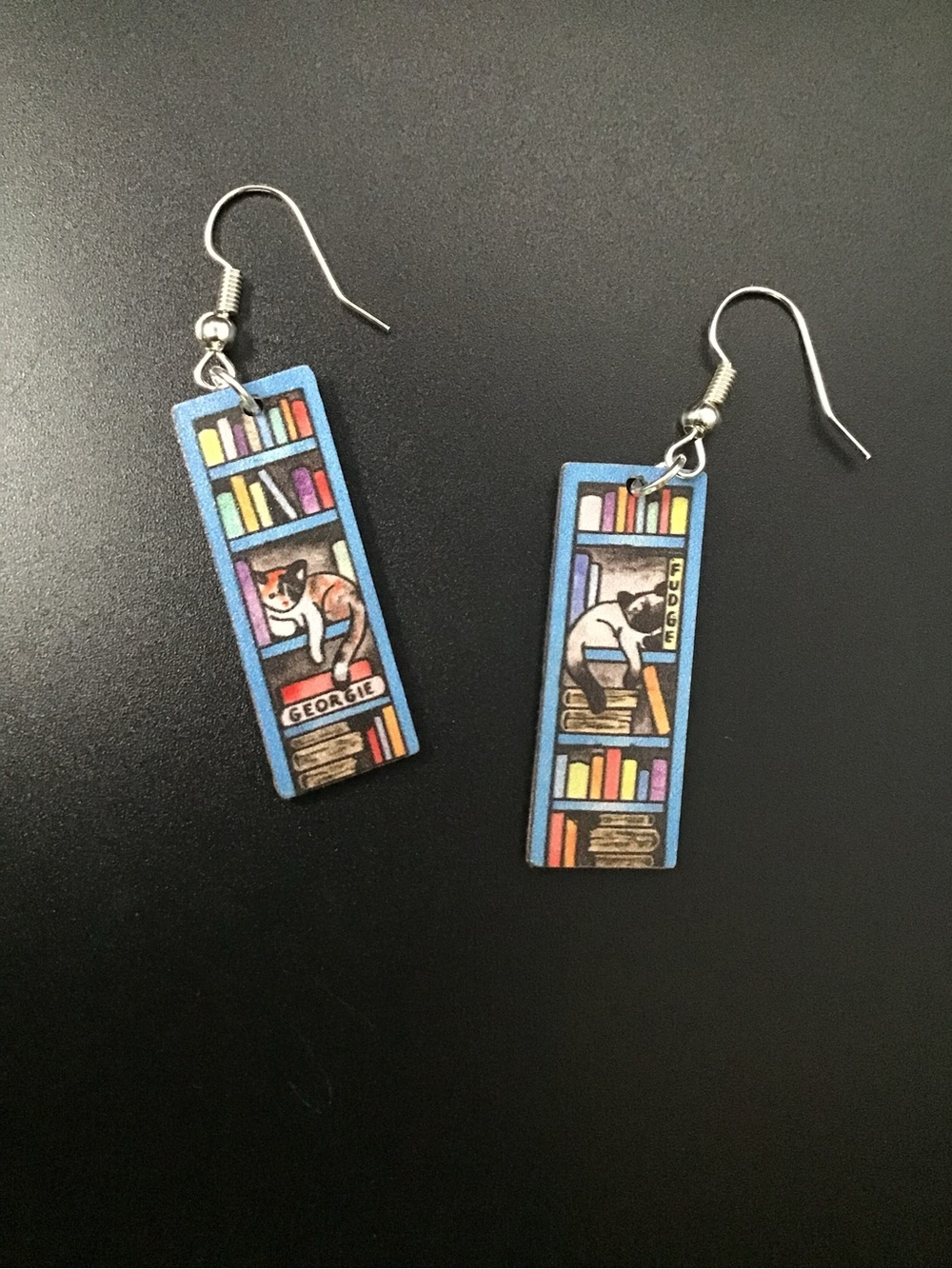Bookshelf Earrings